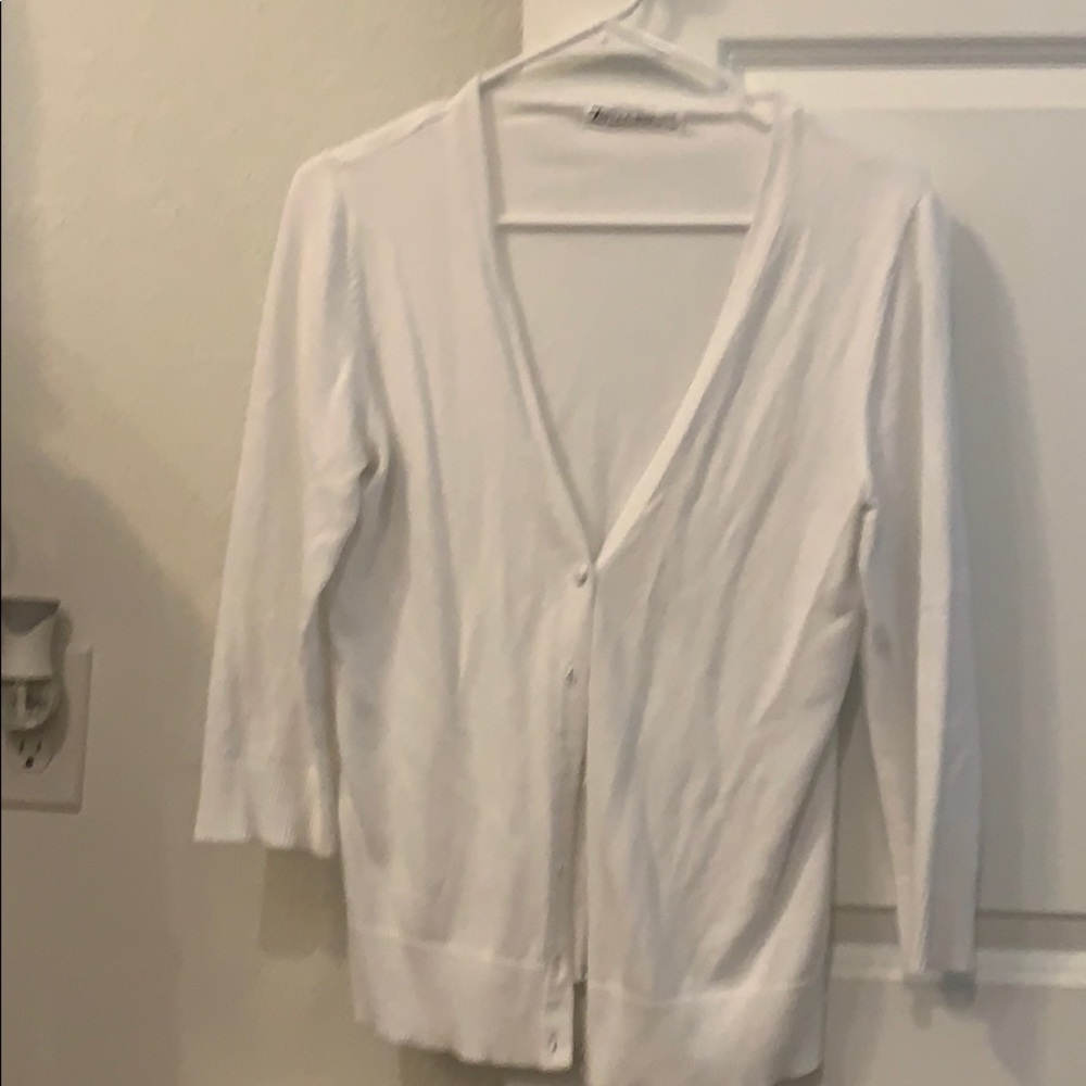 New York and Company White Cardigan